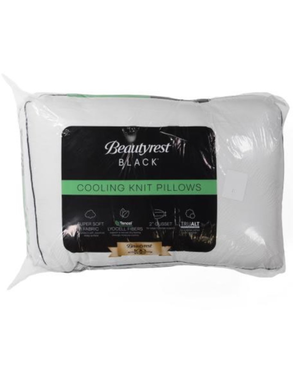 Beautyrest Black Cooling Knit Pillow - 2pk,White